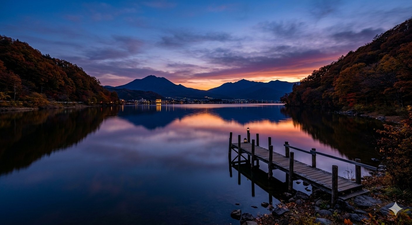 Lake Suwa in central Nagano — the mountain-cradled lake that inspired the fictional Itomori Lake in Makoto Shinkai's Your Name