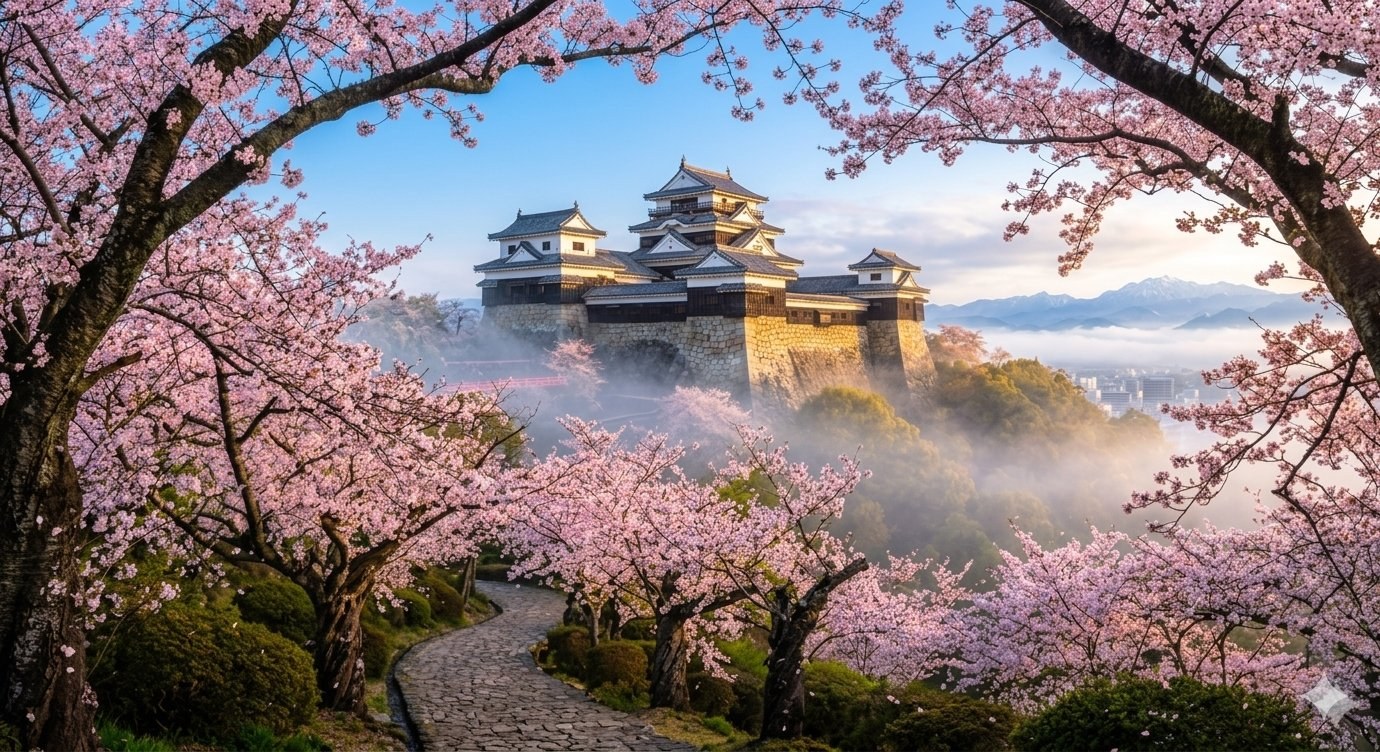Matsuyama Castle — mountaintop Important Cultural Property castle in Ehime