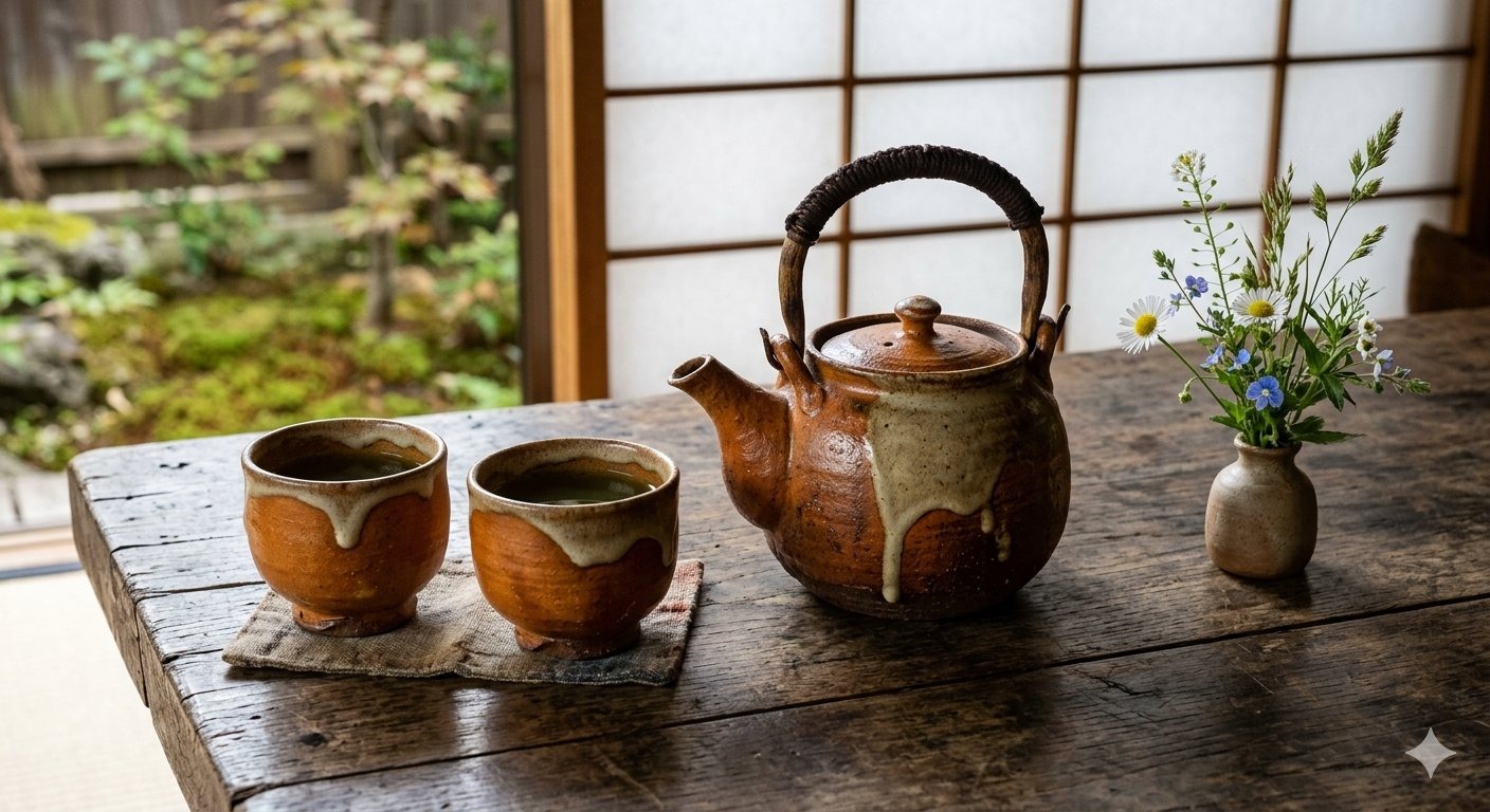 Mashiko Ware — earthy folk pottery with persimmon and milky glazes, championed by Living National Treasure Hamada Shoji in Tochigi