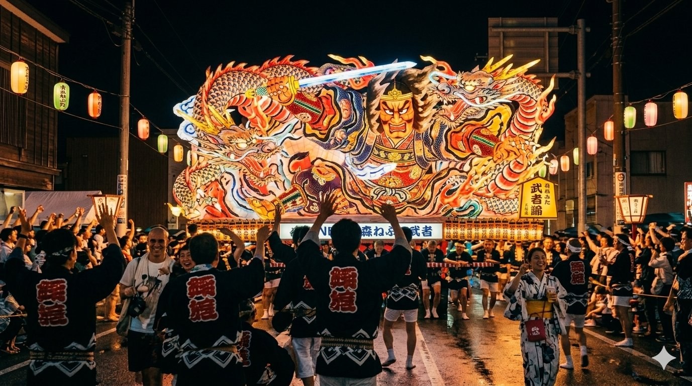 Aomori Nebuta Matsuri — gigantic illuminated warrior floats