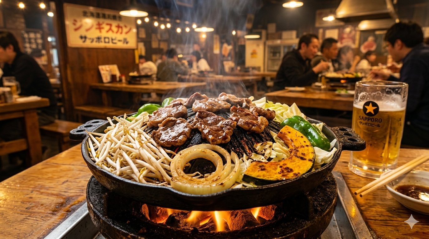 Jingisukan — Hokkaido's lamb and mutton barbecue grilled on a domed iron pan