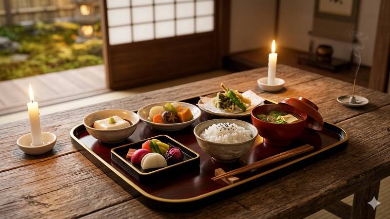 Shojin ryori Buddhist vegetarian cuisine Koyasan